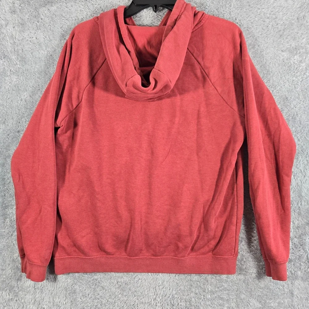 Nike Womens Sportswear Essential Hoodie Rust Red Pullover Logo Medium 932111-652